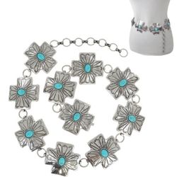 Cross Concho & Turquoise Belt