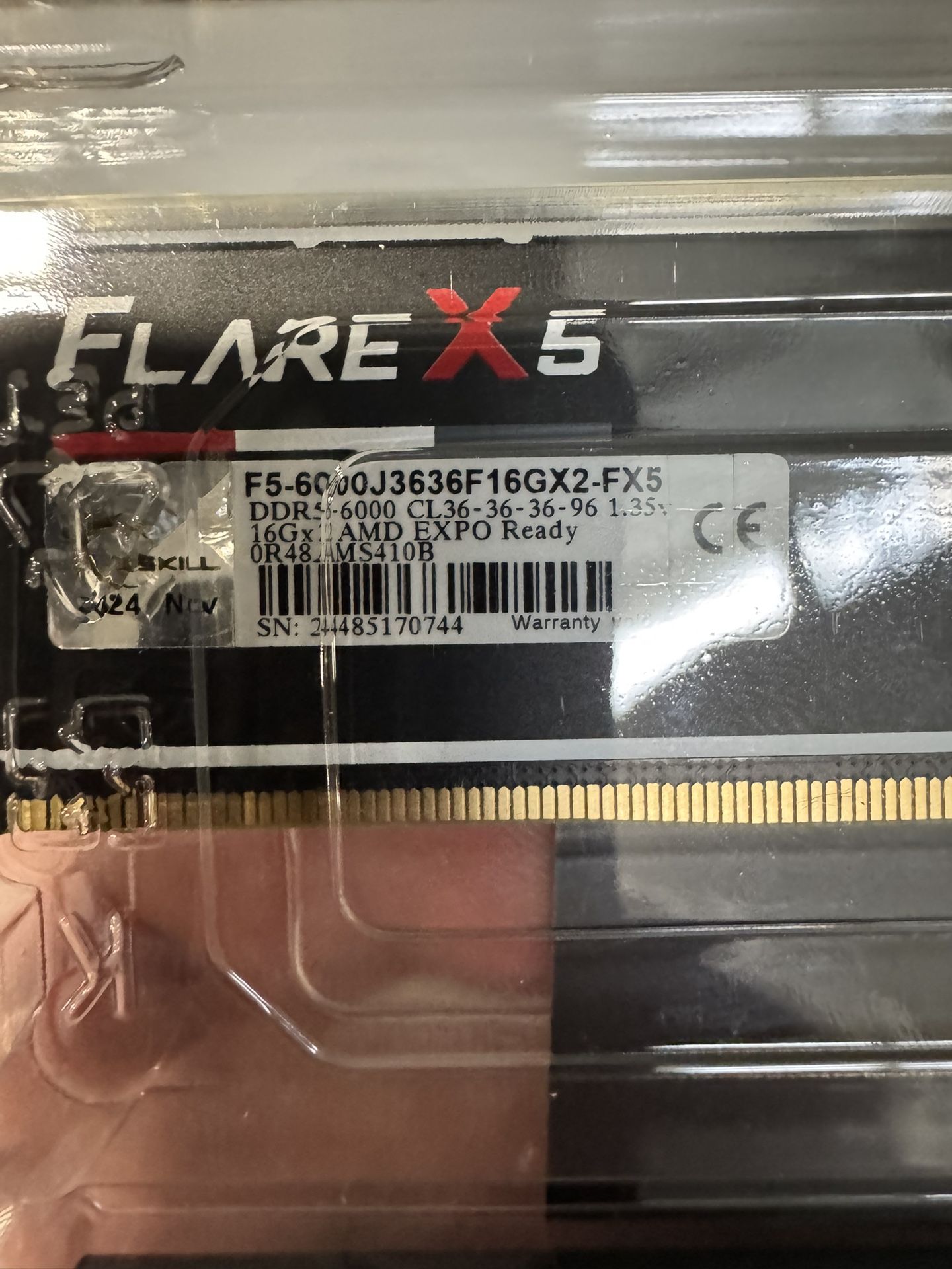 G.skill Flarex5 32gb Ddr5 Cl36-6000 AMD Expo RAM