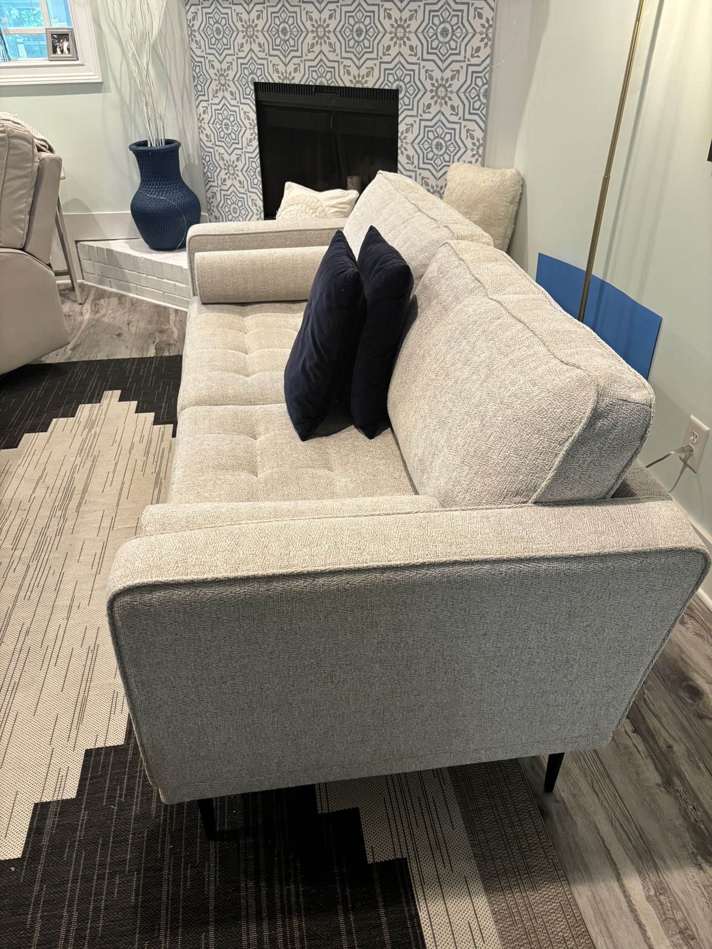 Grey/Cream Colored Sofa - Ashley Furniture 