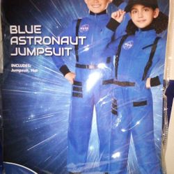 Blue Astronaut Jumpsuit Halloween Costume 