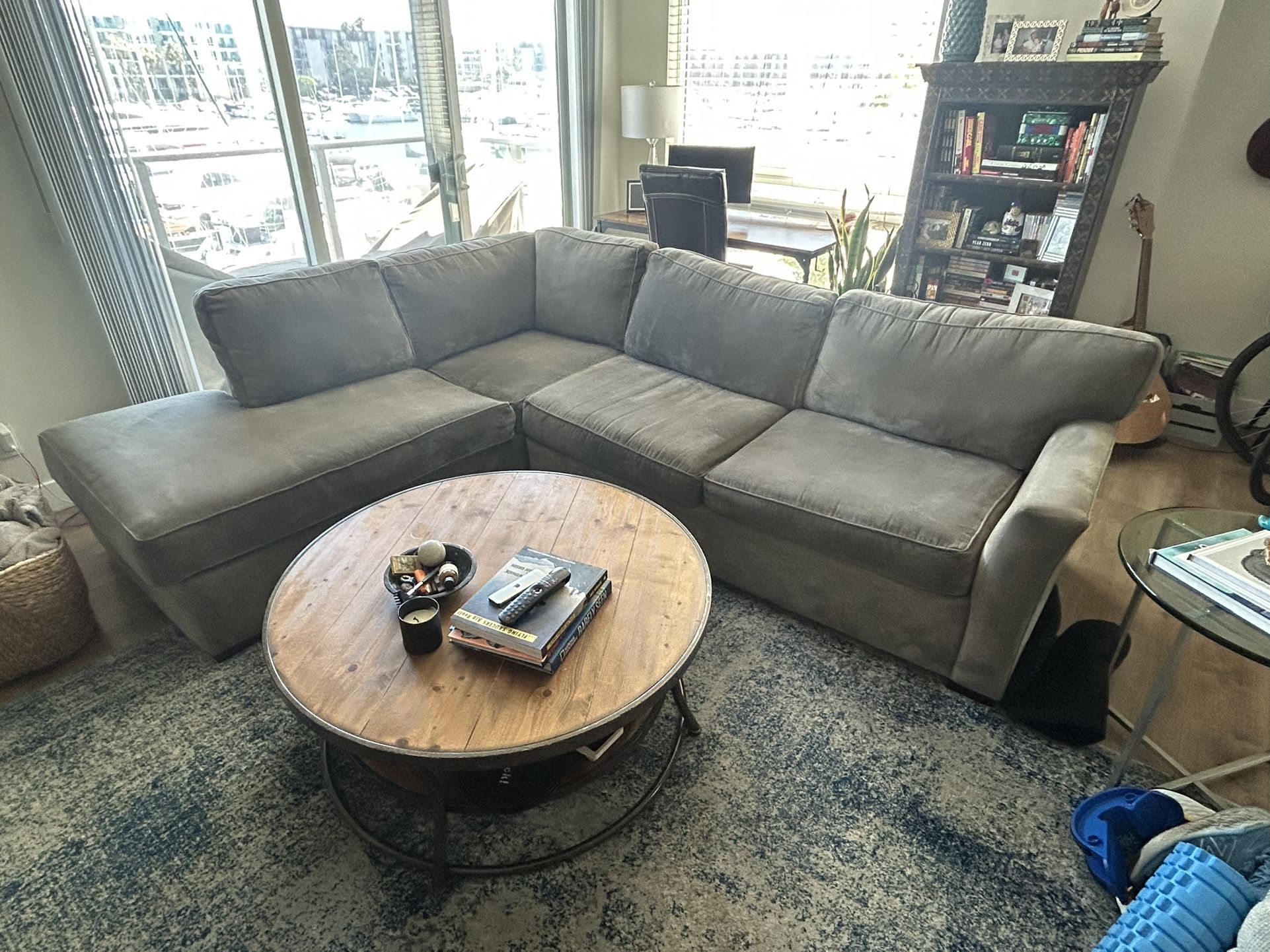 Gray sectional couch from Living Spaces