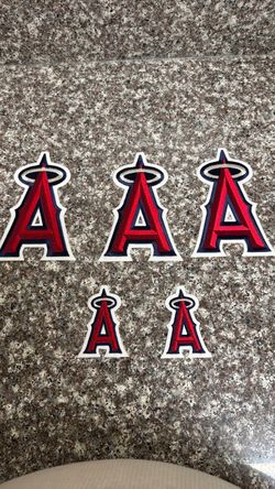 Angel baseball patches