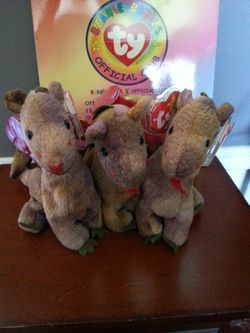 3 beanie baby dragon's