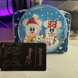 Minnie And Mickey Christmas Globe Loungefly 