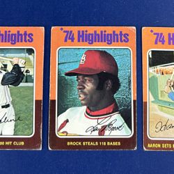 1975 Topps HOF Baseball Card Lot 