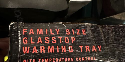 Family-Size Glasstop Warming Tray