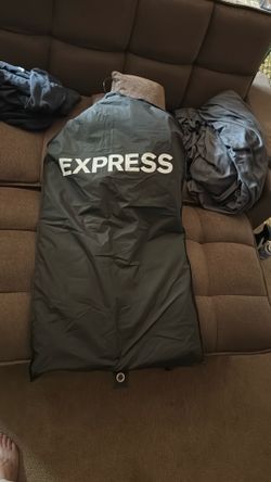 Express long coat and Express dress shoes