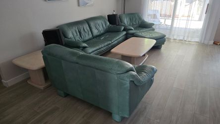 Leather living room set