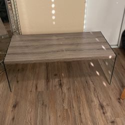 Wood And Glass Coffee Table 