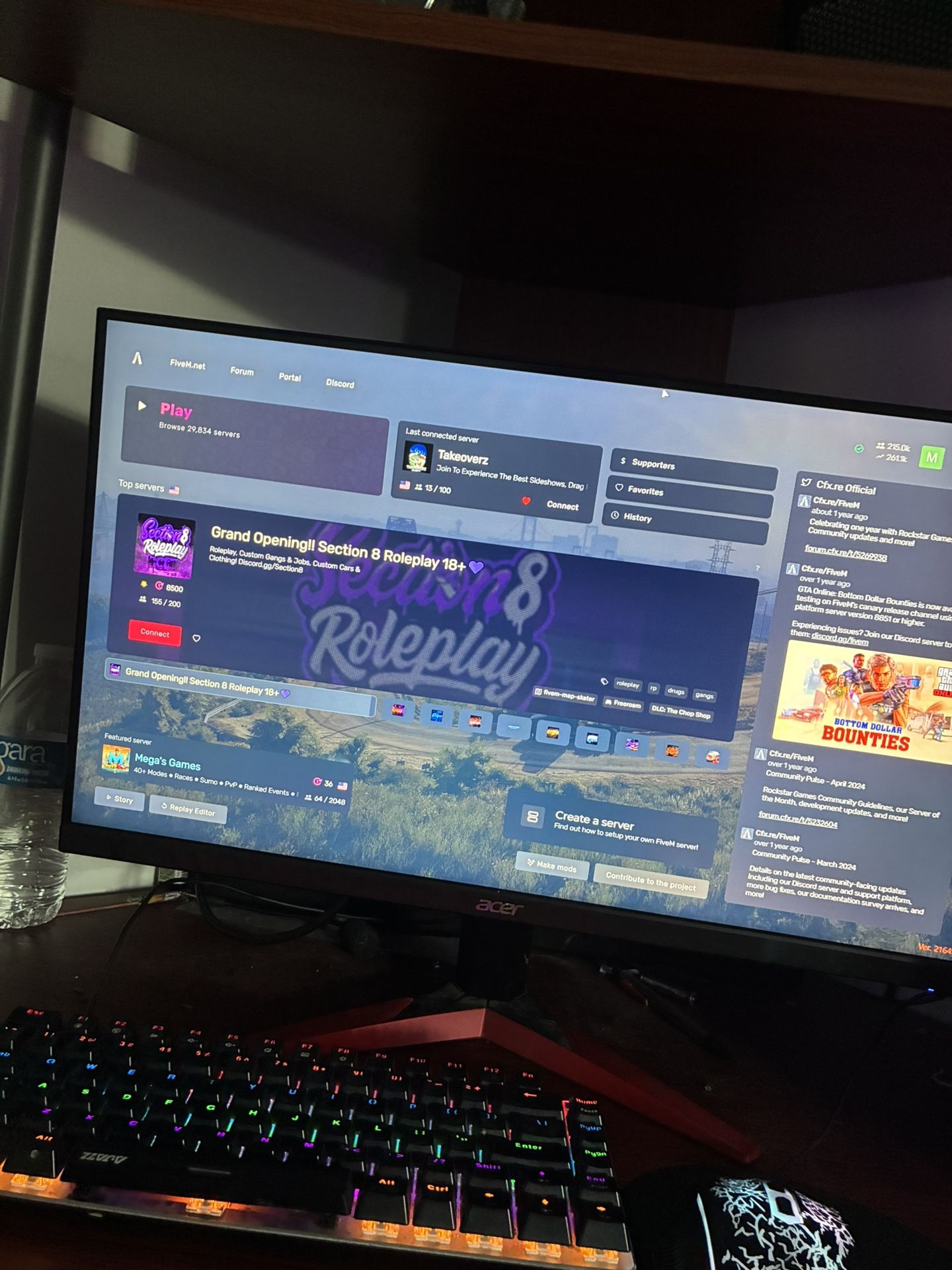 Gaming Pc And Monitor 