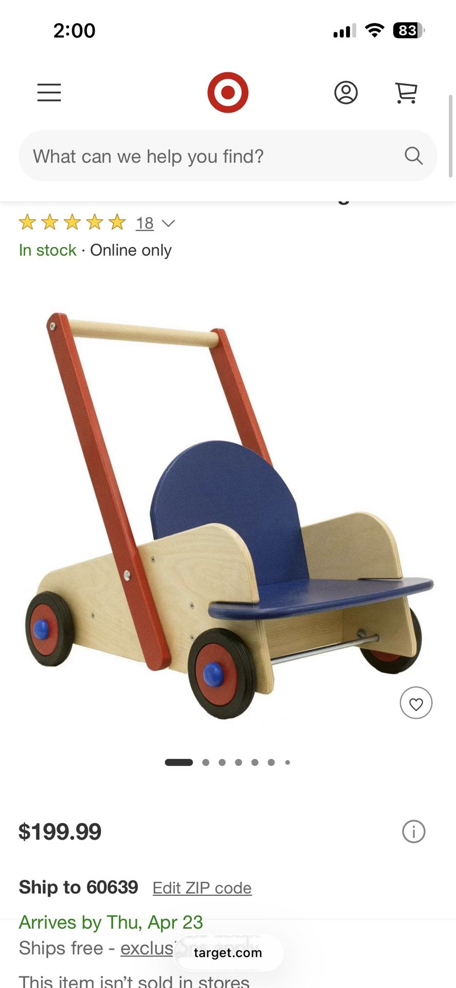 Wooden Haba Push Walker