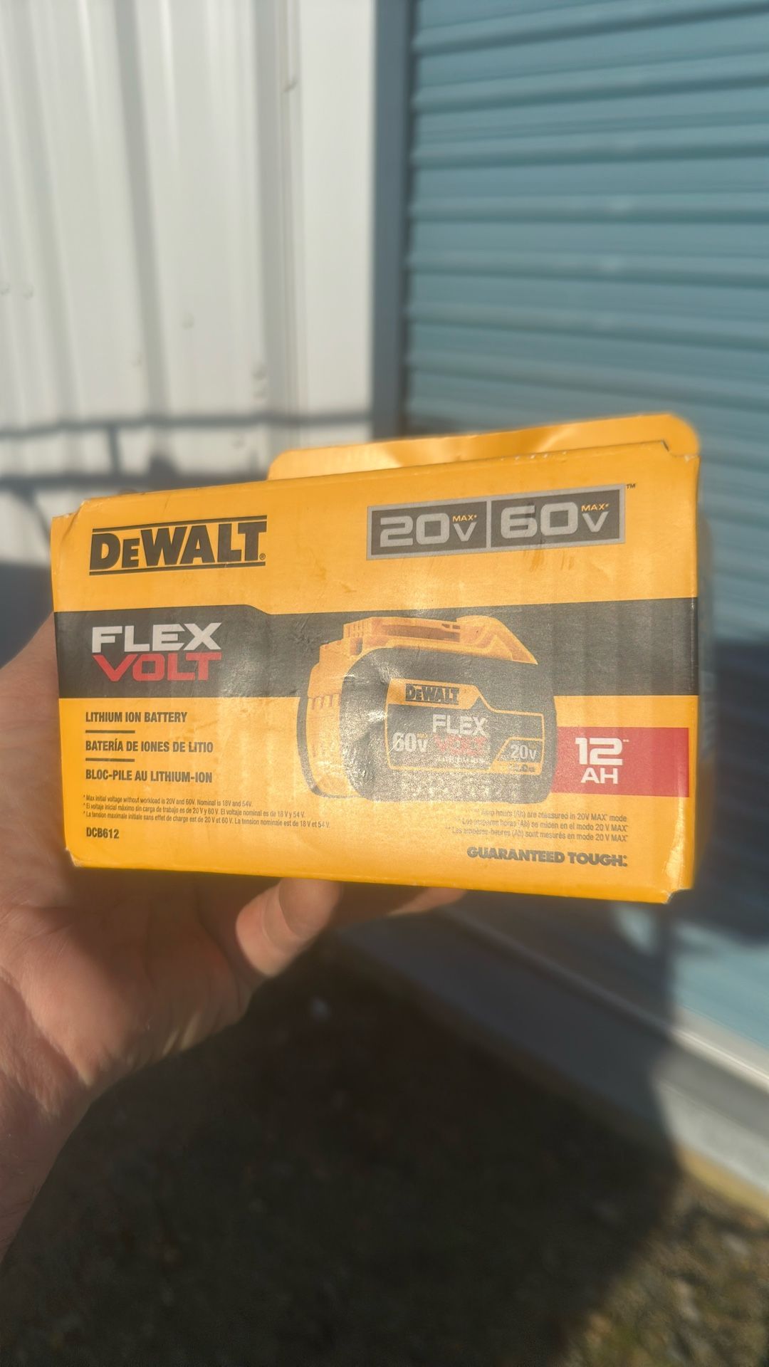 12ah Dewalt Flexvolt Battery, New
