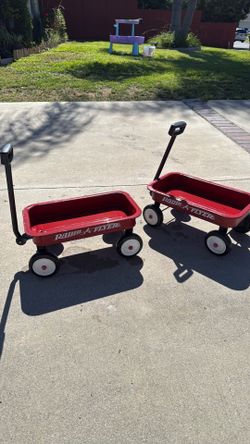 Two Mini Radio Flyer Wagons