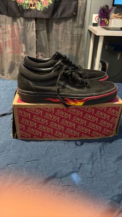 Black flaming vans