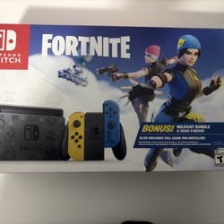 Nintendo Switch Blue And Yellow Fornite Edition 