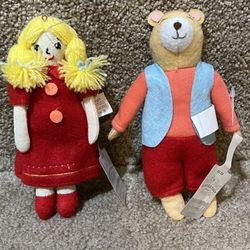 Target Wondershop Christmas 2023 Goldilocks & the Three Bears 2 Fabric Ornaments