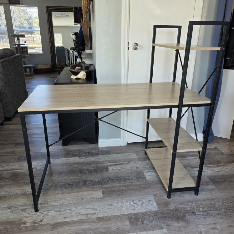 Desk With Shelves