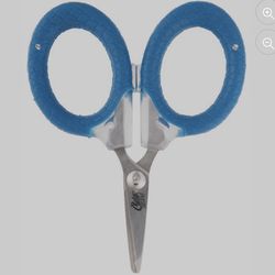 Fishing Micro Scissors, 3", Titanium Bonded, Serrated Blades, Blue