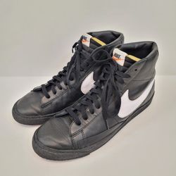Nike Blazer Mid Leather Shoes Sneakers Black CW4649-993 Men's Size US 12