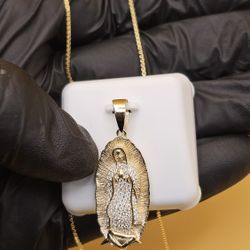 ✨ 18K Gold Vermeil Moissanite Virgin Mary Set (S925 Silver) ✨