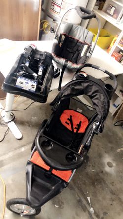 3-wheel stroller and Baby car seat