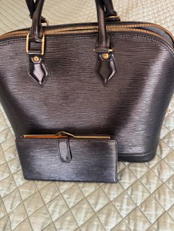 Black Epi Alma Bag and Wallet