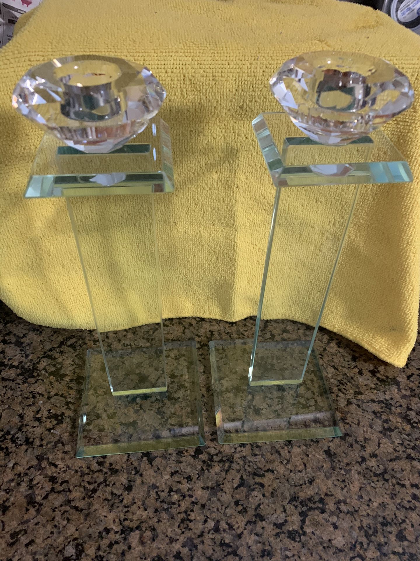 Cristal Candleholders ... See description!