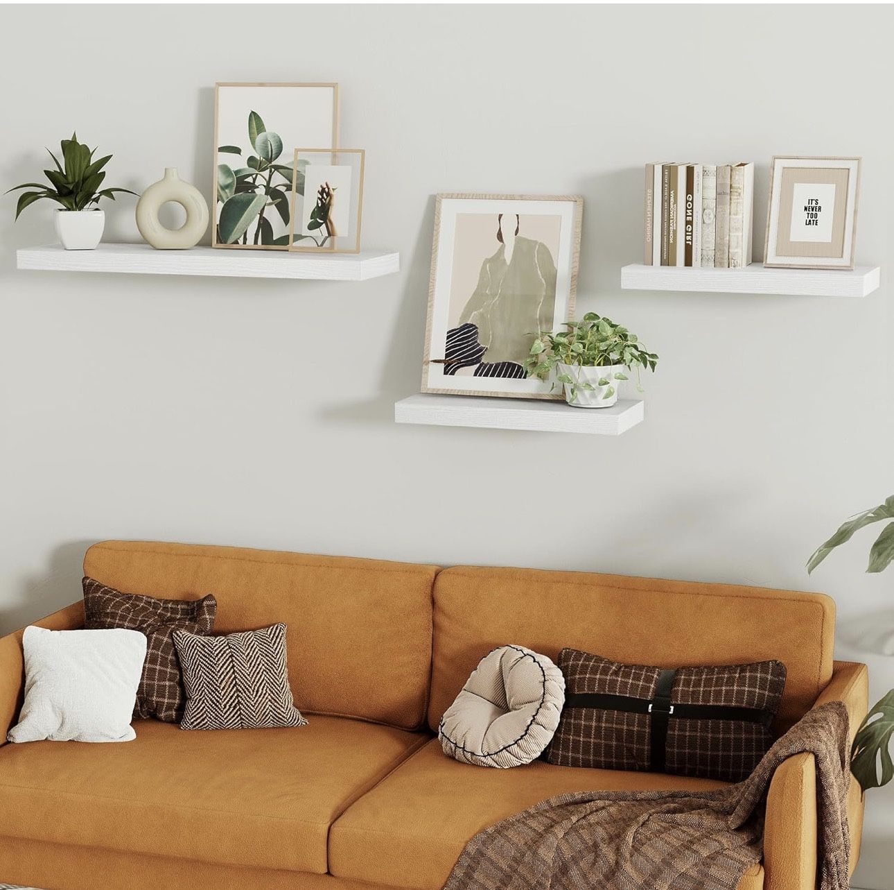 White Floating Shelves 