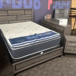 Black And Grey Queen Bedroom Set 