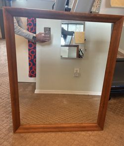 27”x33” Mirror with Gorgeous Solid Wood Frame