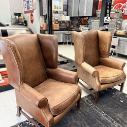 Leather Wingback Chairs