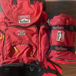 Vintage Marlboro Adventure Team Large Backpack with matching