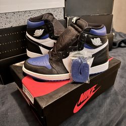 Jordan Air Jordan 1 Retro High OG Royal Toe 2020 Black Blue White Men's Sneaker