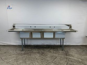 NSF 108 ins 4 Compartment Sink Two Faucets S4C181812-18LR-318