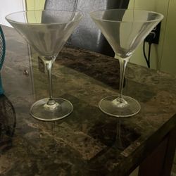Set Of Two Martini Glasses 