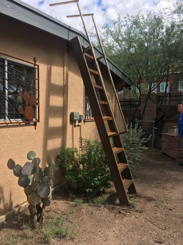 Approximately 9 1/2 feet high permanent steal ladder for Sale in Tucson