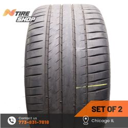 Set of 2 Used  7.5/32  Summer  295/30ZR21  102Y  Michelin  Pilot Sport 4 S T2 Acoustic