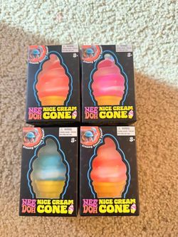 Nee Doh Nice Cream Cone Squishy Toys – Set of 4