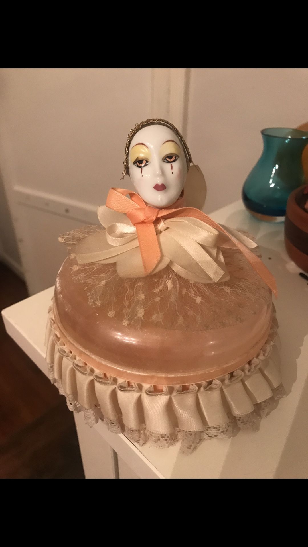 Vintage Powder Puff Container
