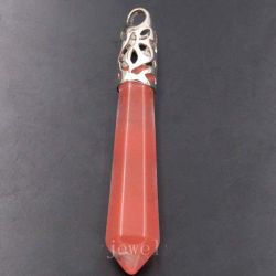 Cherry quartz pendant, 2 and 1/2 in Long