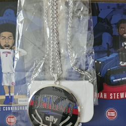 Cade Cunningham,  Isah Stewart Detroit Pistons bobblehead & 313 Chain