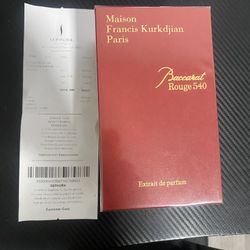 Maison Francis Kurkdjian Baccarat Rouge 540 Extract De Parfum Comes With Receipt 85 