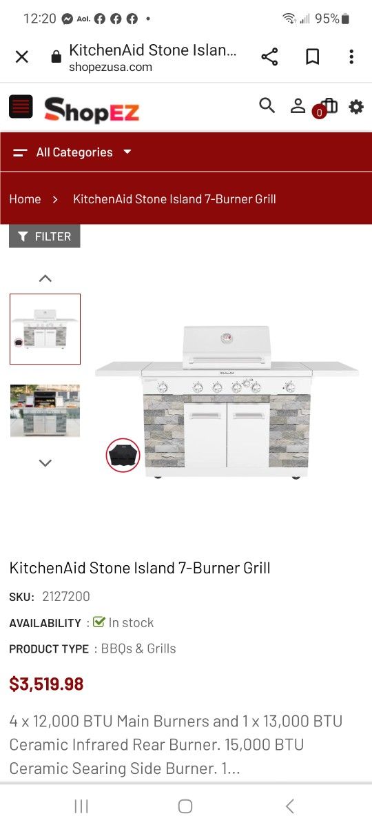 Kitchenaid 7 burner island grill best sale