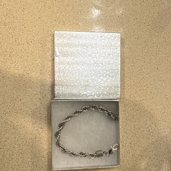 Rope Silver Bracelet