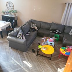 Grey Sectional Good Condition 