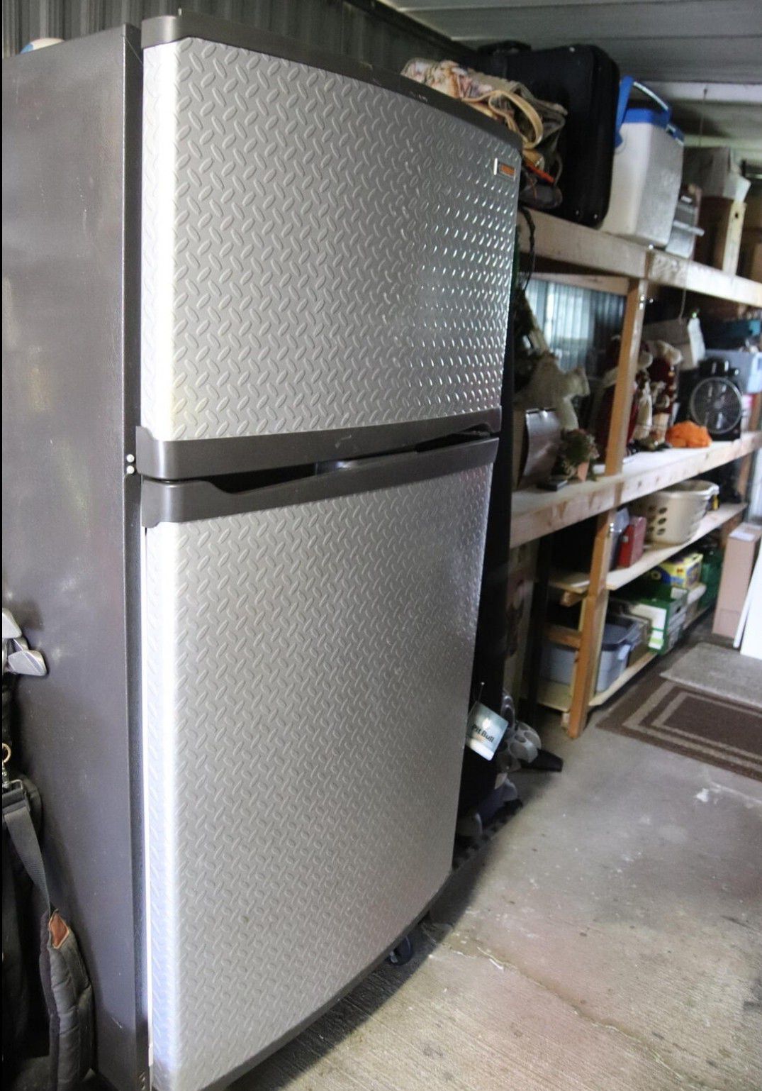 Whirlpool Gladiator Upright Freezer with small section that can be Refrigerator