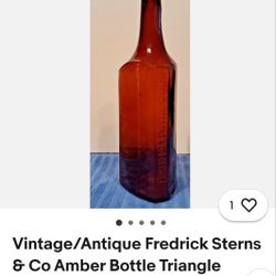 Fredrick Sterns&Amber Bottle Triangle