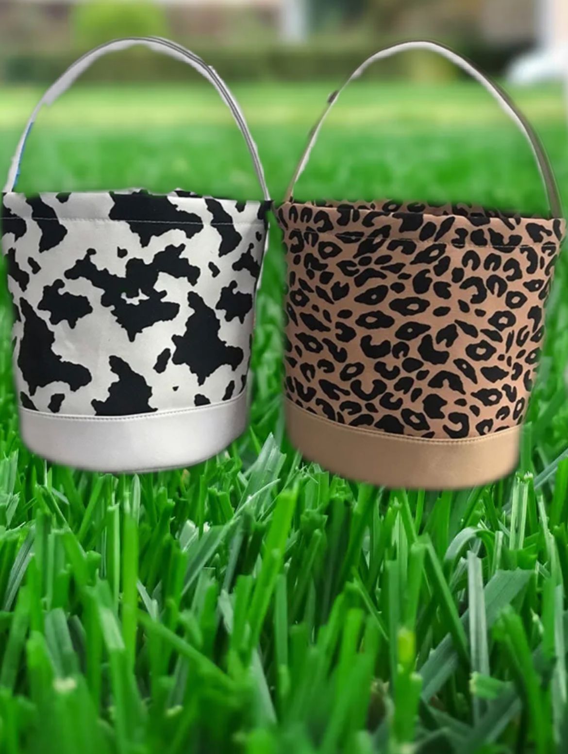 Leopard & Cow Print Easter Baskets