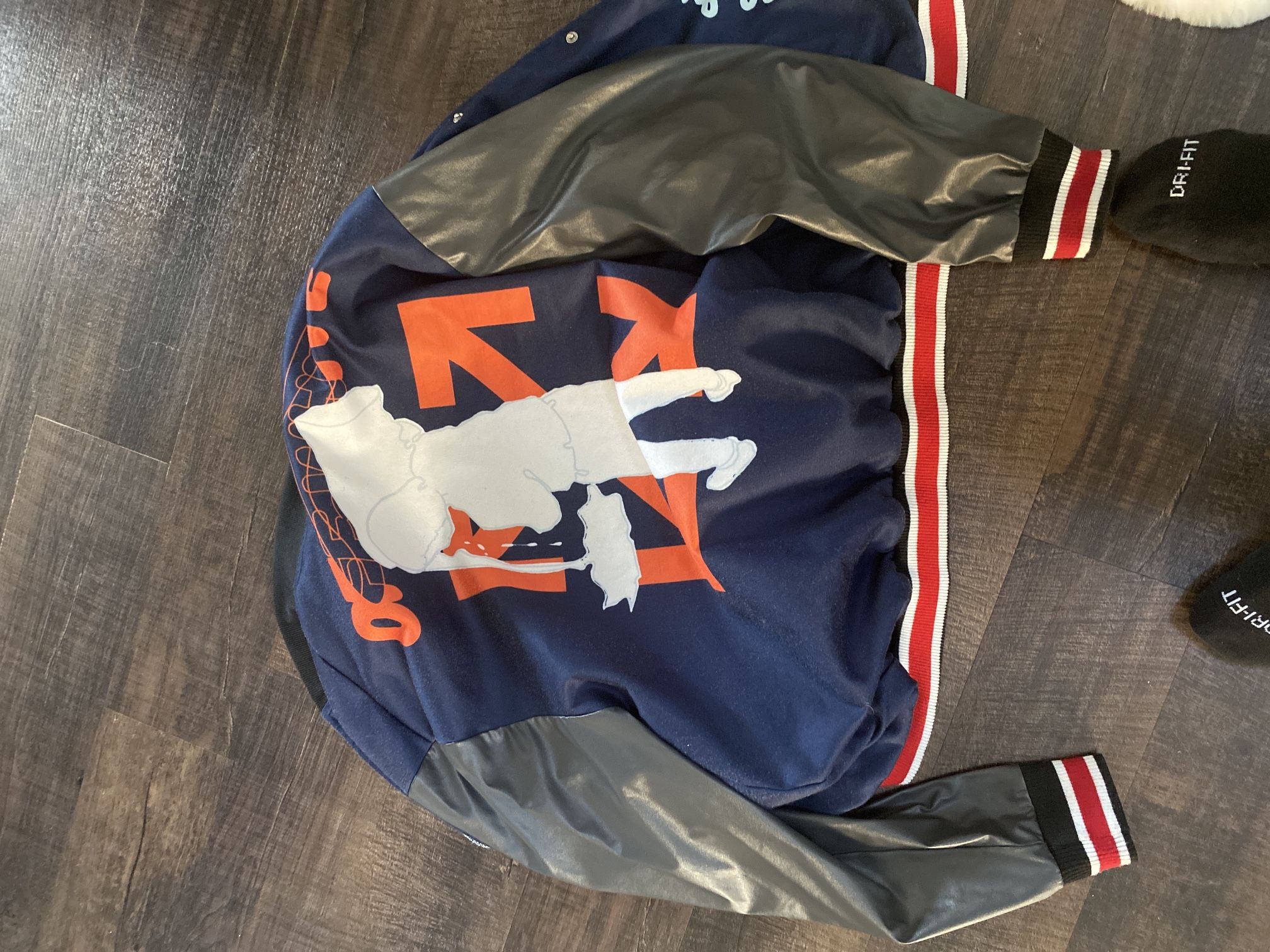 Off-White Logo Appliquéd Varsity Jacket