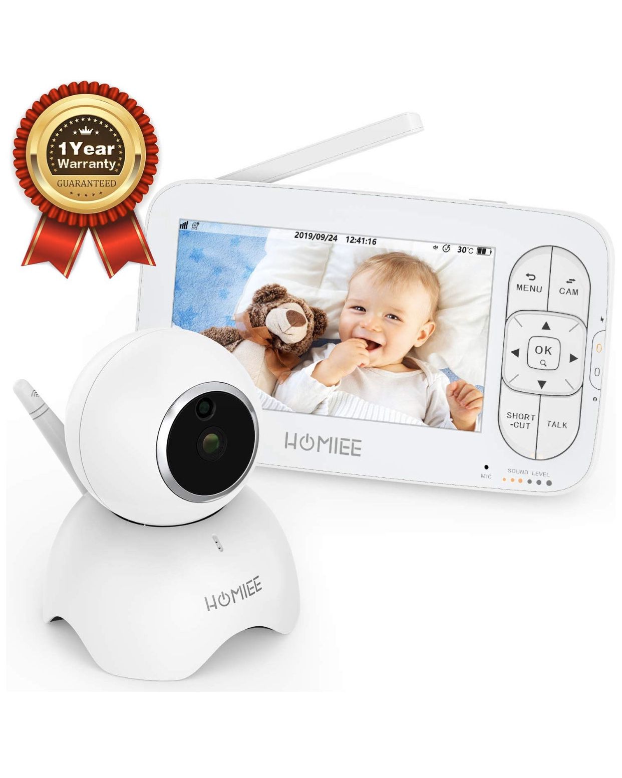 BRAND NEW baby monitor with 5” LCD screen 1000ft range various features